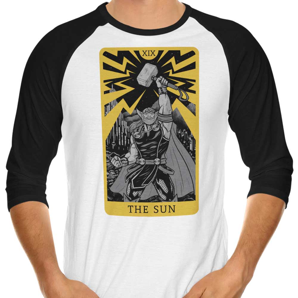 Tarot: The Sun 3/4 Sleeve Raglan - Adult & Kids T-Shirts, Sweatshirts & Hoodies apparel design preview 1