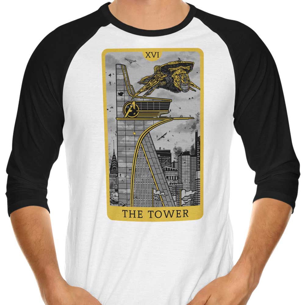 Tarot: The Tower 3/4 Sleeve Raglan - Adult & Kids T-Shirts, Sweatshirts & Hoodies apparel design preview 1