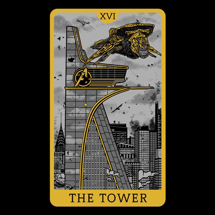 Tarot: The Tower Men's Apparel - Adult & Kids T-Shirts, Sweatshirts & Hoodies apparel design preview 2