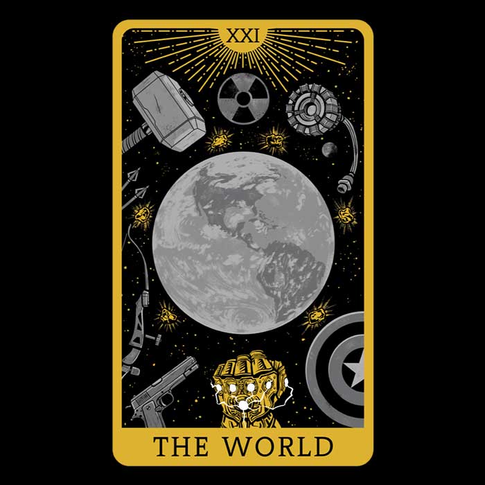 Tarot: The World Men's Apparel - Adult & Kids T-Shirts, Sweatshirts & Hoodies apparel design preview 2