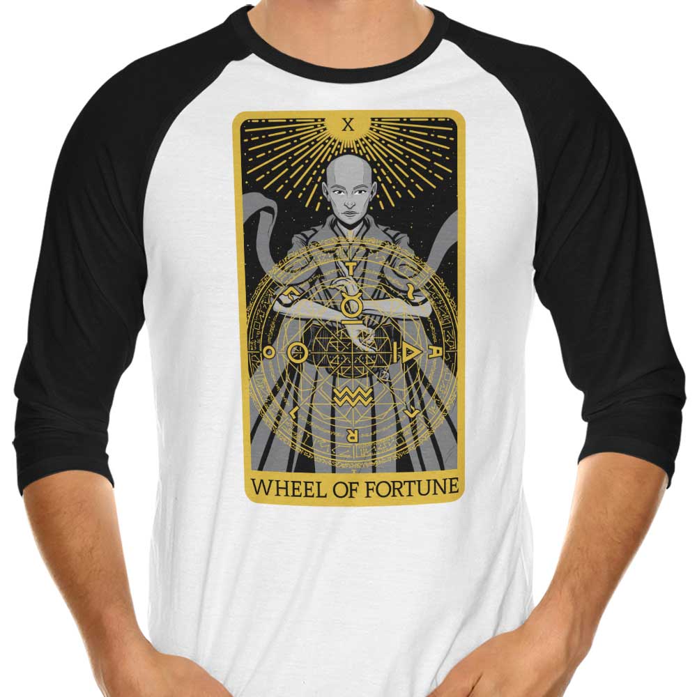 Tarot: Wheel of Fortune 3/4 Sleeve Raglan - Adult & Kids T-Shirts, Sweatshirts & Hoodies apparel design preview 1