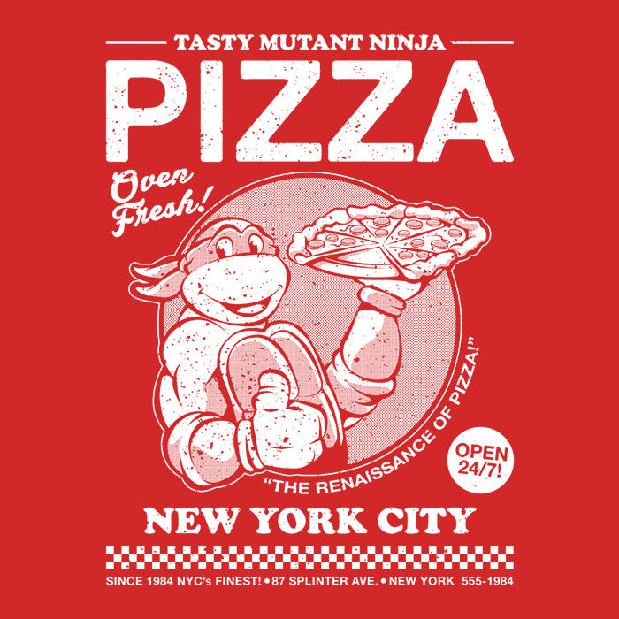 Tasty Mutant Ninja Pizza Tank Top - Adult & Kids T-Shirts, Sweatshirts & Hoodies apparel design preview 2