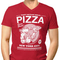 Tasty Mutant Ninja Pizza Men's V-Neck - Adult & Kids T-Shirts, Sweatshirts & Hoodies apparel design preview 1