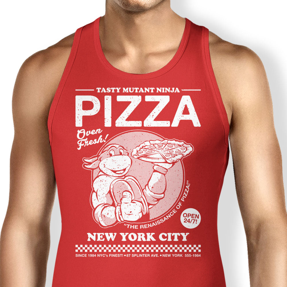 Tasty Mutant Ninja Pizza Tank Top - Adult & Kids T-Shirts, Sweatshirts & Hoodies apparel design preview 1