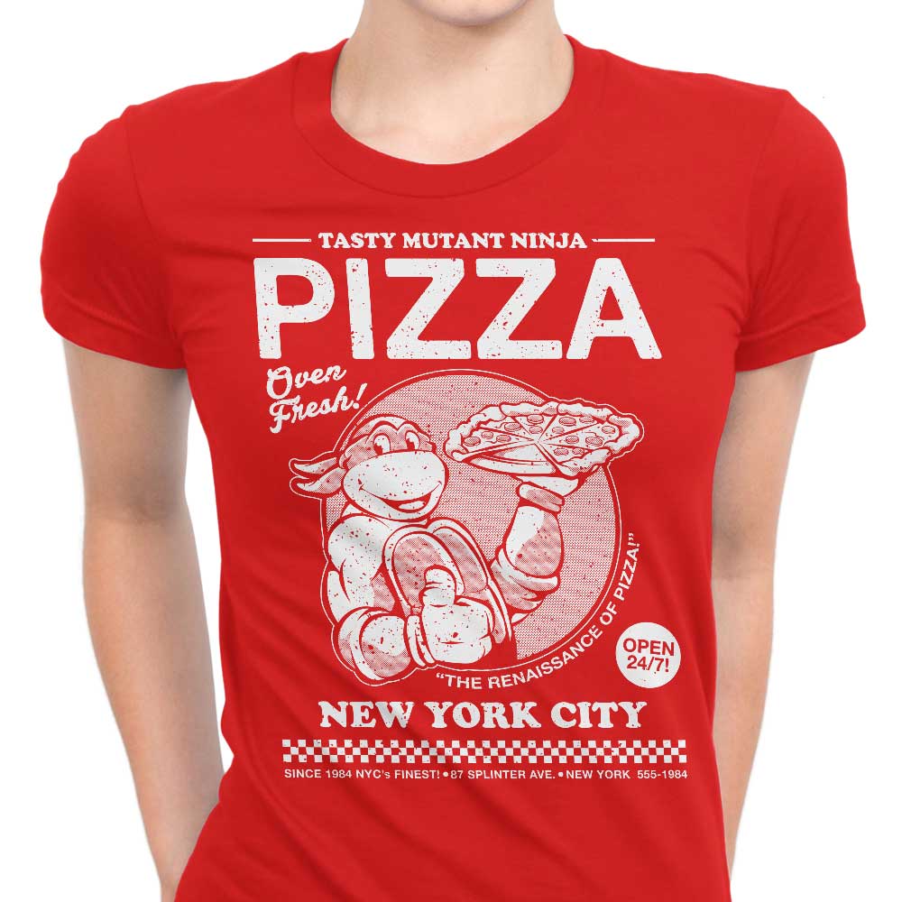 Tasty Mutant Ninja Pizza Women's Apparel - Adult & Kids T-Shirts, Sweatshirts & Hoodies apparel design preview 1
