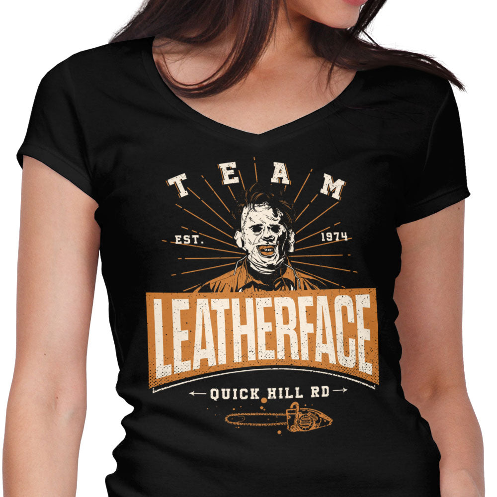 Team Chainsaw Women's V-Neck - Adult & Kids T-Shirts, Sweatshirts & Hoodies apparel design preview 1