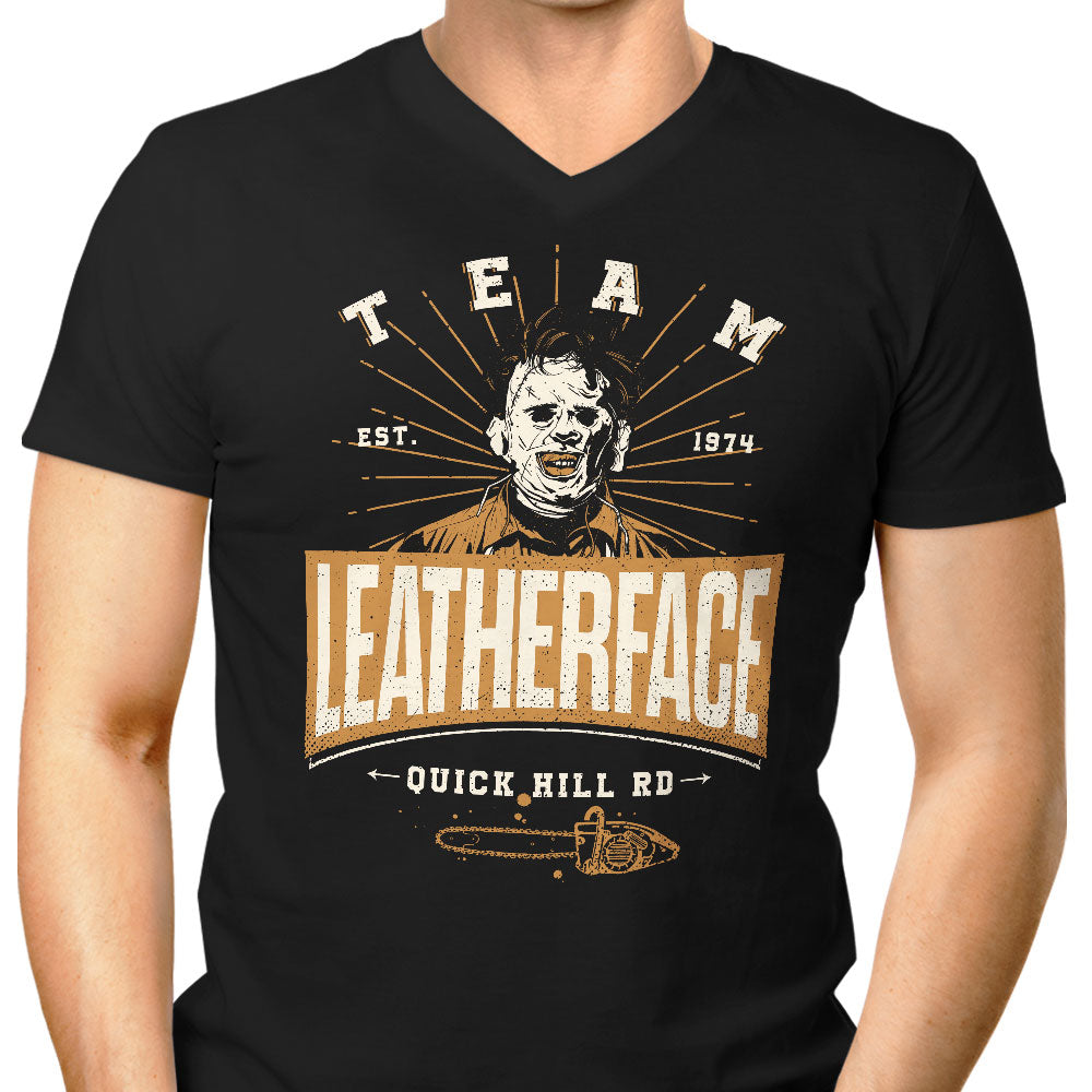 Team Chainsaw Men's V-Neck - Adult & Kids T-Shirts, Sweatshirts & Hoodies apparel design preview 1