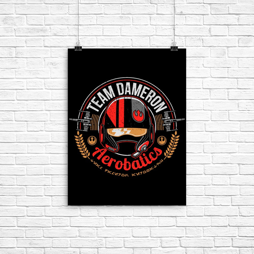 Team Dameron Poster - Adult & Kids T-Shirts, Sweatshirts & Hoodies apparel design preview 1