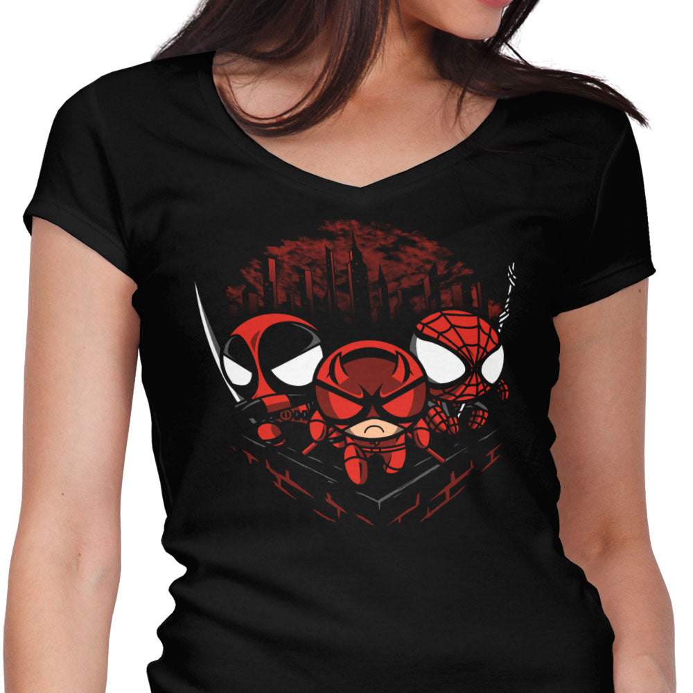 Team Redpuff Women's V-Neck - Adult & Kids T-Shirts, Sweatshirts & Hoodies apparel design preview 1