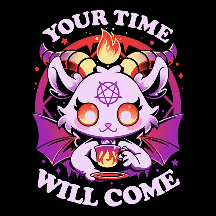 Teatime in Hell Coasters - Adult & Kids T-Shirts, Sweatshirts & Hoodies apparel design preview 1