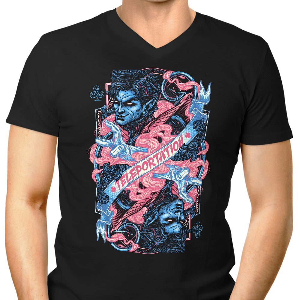 Teleportation Men's V-Neck - Adult & Kids T-Shirts, Sweatshirts & Hoodies apparel design preview 1