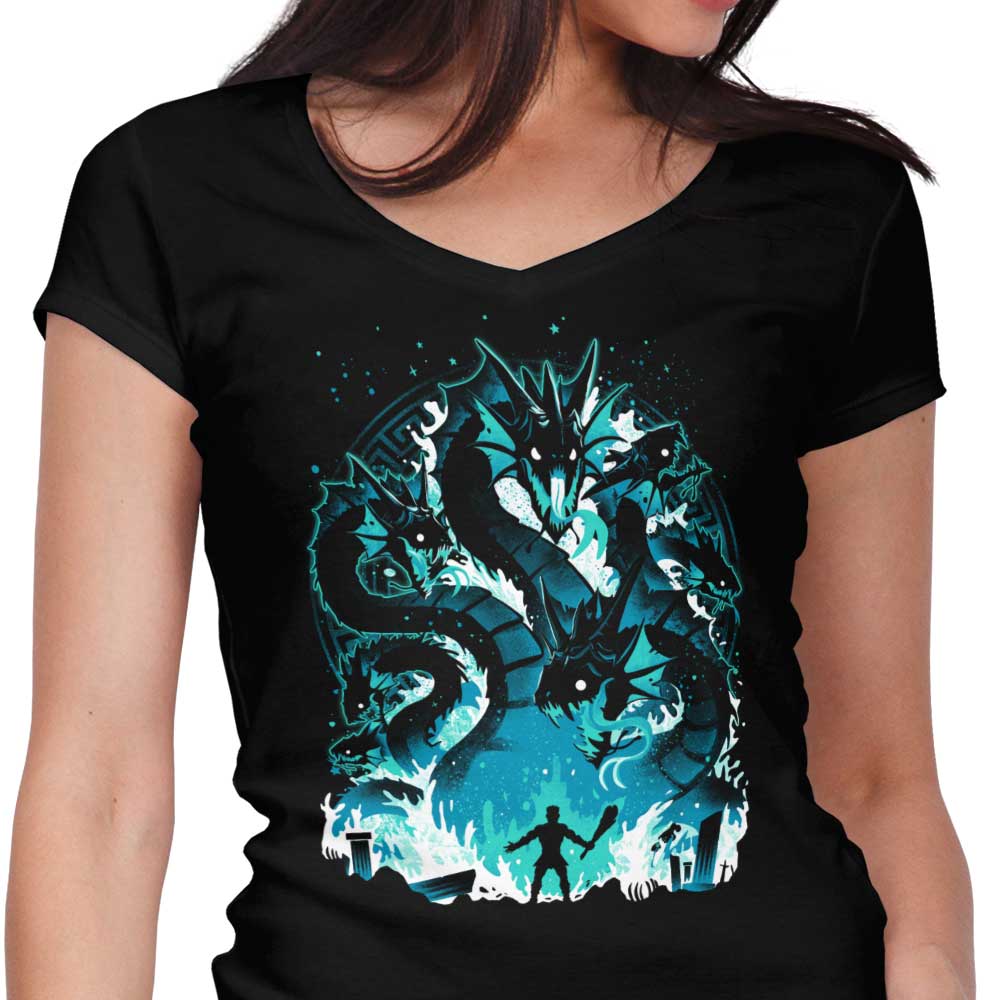 Terror of the Tides Women's V-Neck - Adult & Kids T-Shirts, Sweatshirts & Hoodies apparel design preview 1