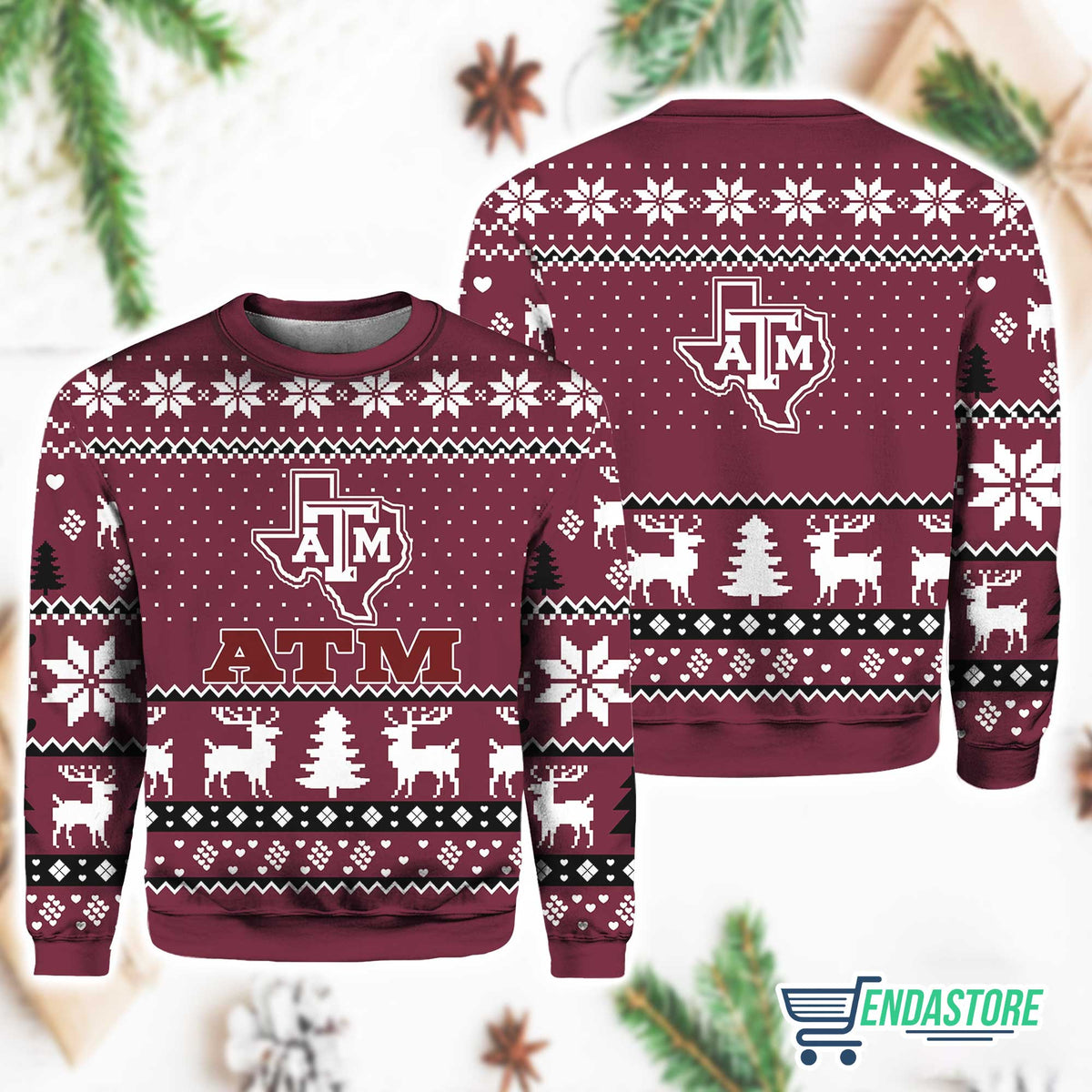 Texas A&M Aggies 2025 Christmas Personalized Ugly Sweater product image