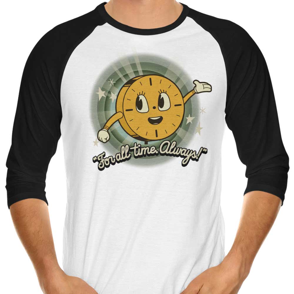That's All The Time We Have 3/4 Sleeve Raglan - Adult & Kids T-Shirts, Sweatshirts & Hoodies apparel design preview 1