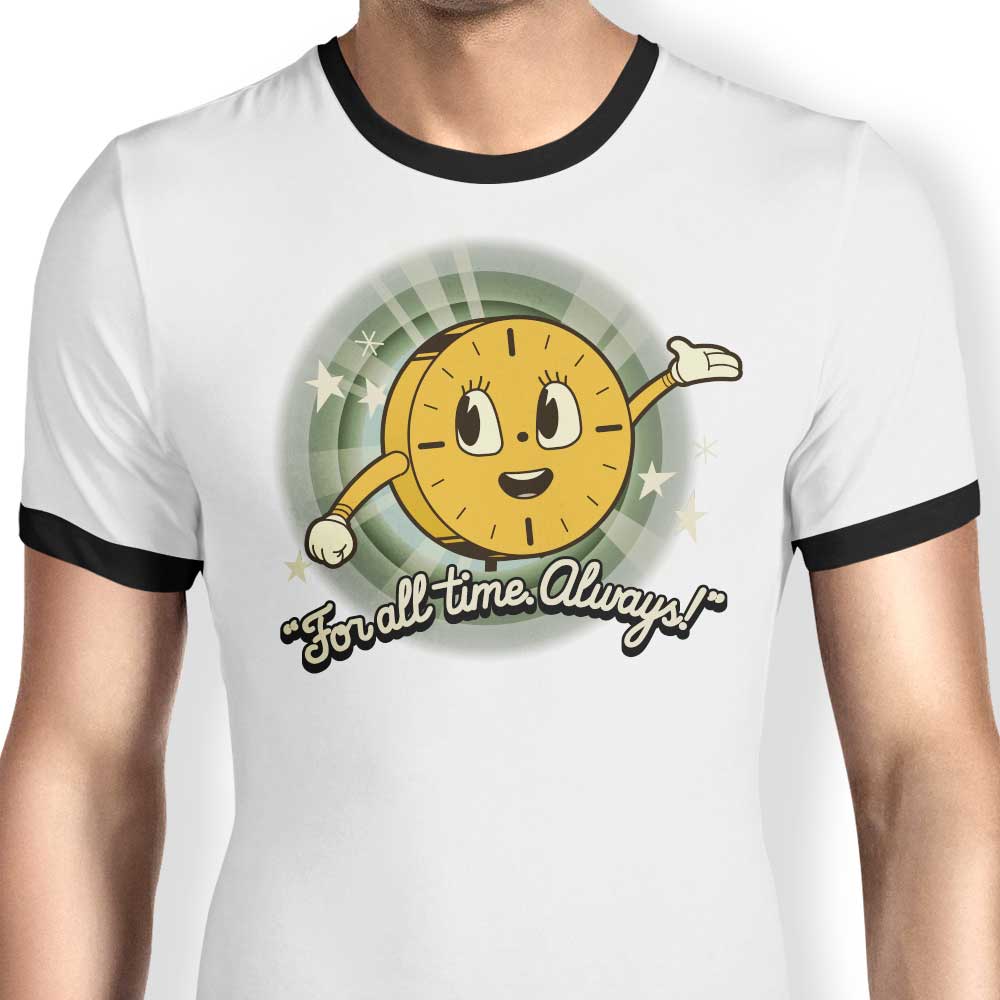 That's All The Time We Have Ringer - Adult & Kids T-Shirts, Sweatshirts & Hoodies apparel design preview 1