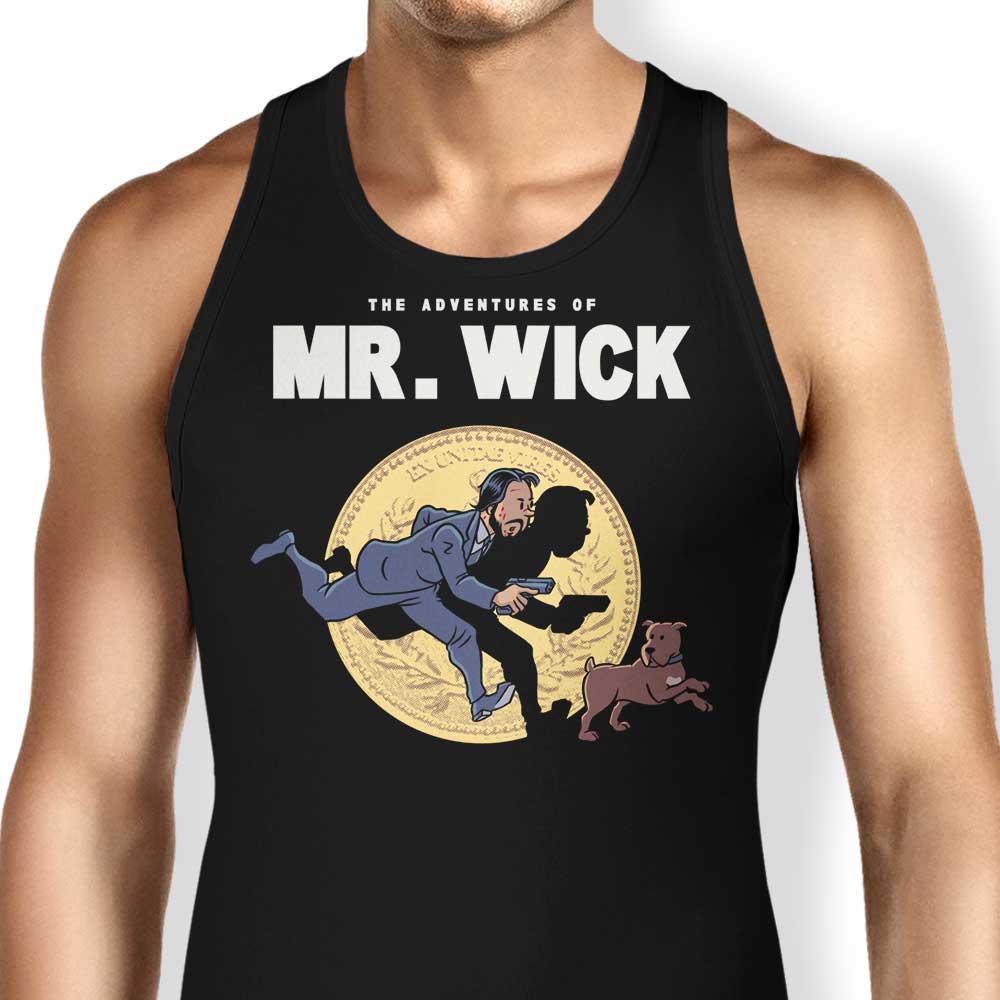 The Adventures of Mr. Wick Tank Top - Adult & Kids T-Shirts, Sweatshirts & Hoodies apparel design preview 1