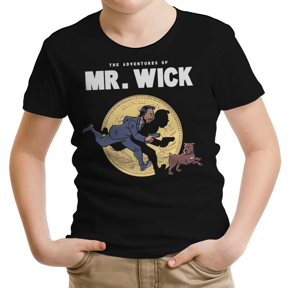 The Adventures of Mr. Wick Youth Apparel - Adult & Kids T-Shirts, Sweatshirts & Hoodies apparel design preview 1