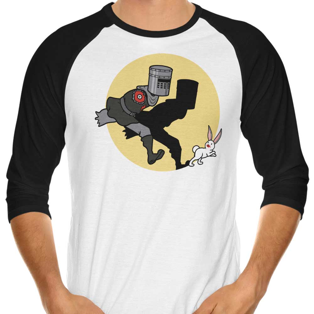 The Adventures of Black Knight 3/4 Sleeve Raglan - Adult & Kids T-Shirts, Sweatshirts & Hoodies apparel design preview 1