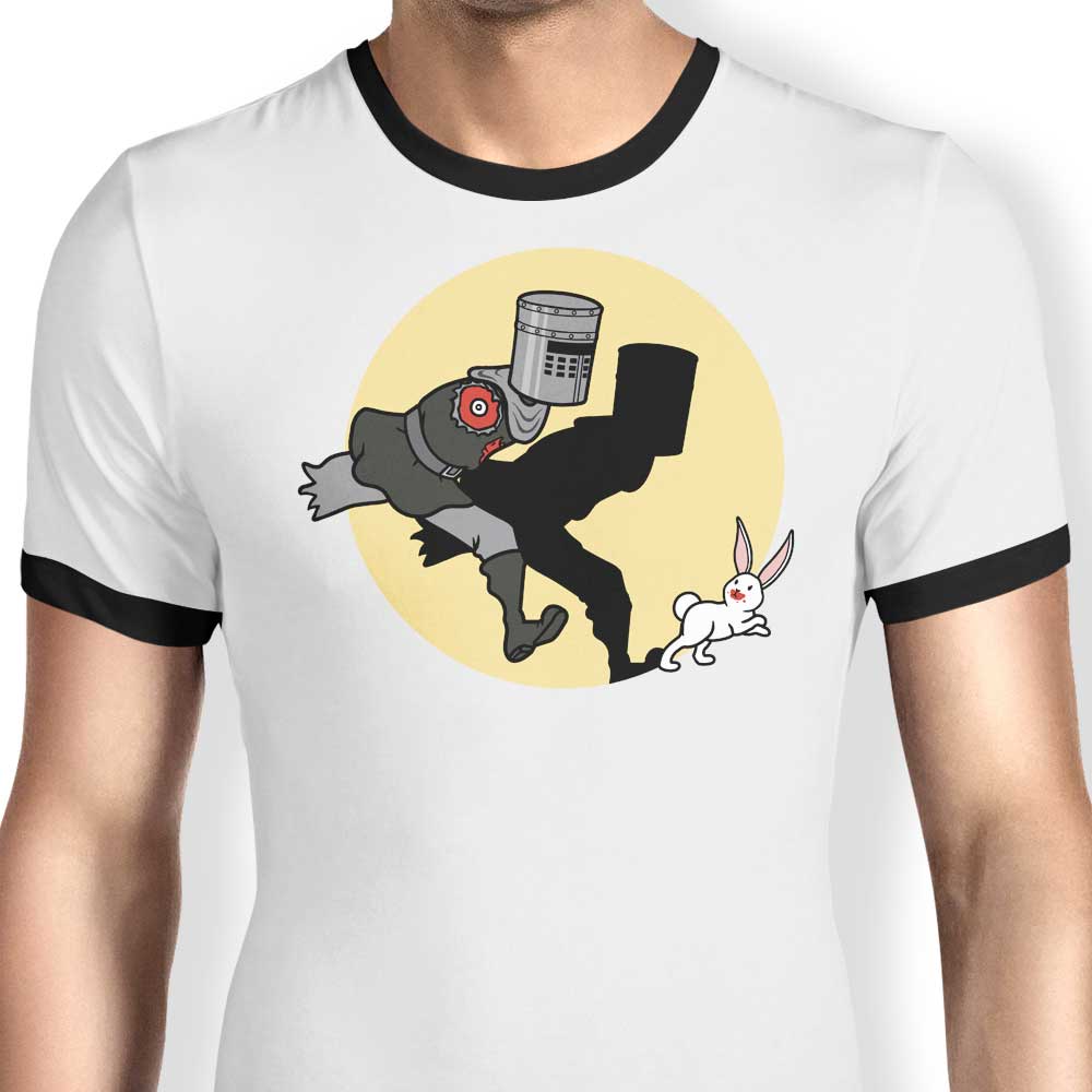 The Adventures of Black Knight Ringer - Adult & Kids T-Shirts, Sweatshirts & Hoodies apparel design preview 1
