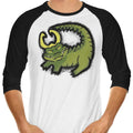 The Alligator King 3/4 Sleeve Raglan - Adult & Kids T-Shirts, Sweatshirts & Hoodies apparel design preview 1