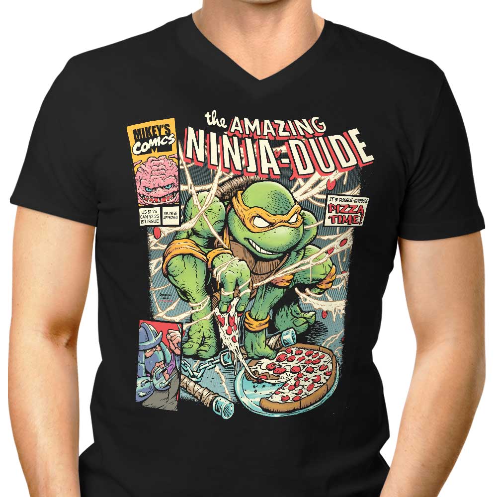 The Amazing Ninja Dude Men's V-Neck - Adult & Kids T-Shirts, Sweatshirts & Hoodies apparel design preview 1
