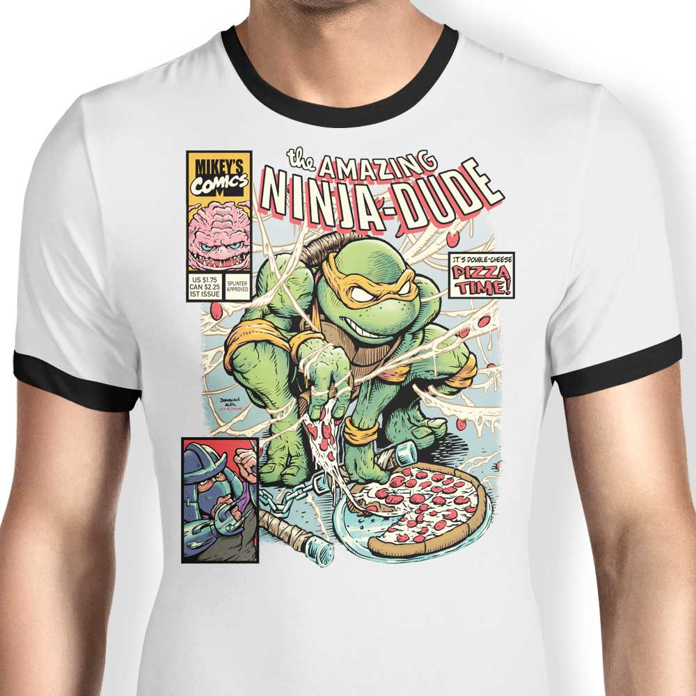 The Amazing Ninja Dude Ringer - Adult & Kids T-Shirts, Sweatshirts & Hoodies apparel design preview 1