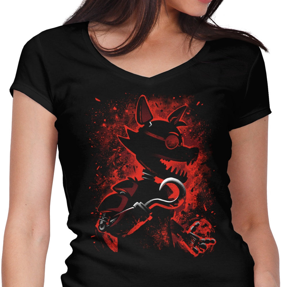 The Animatronic Fox Women's V-Neck - Adult & Kids T-Shirts, Sweatshirts & Hoodies apparel design preview 1