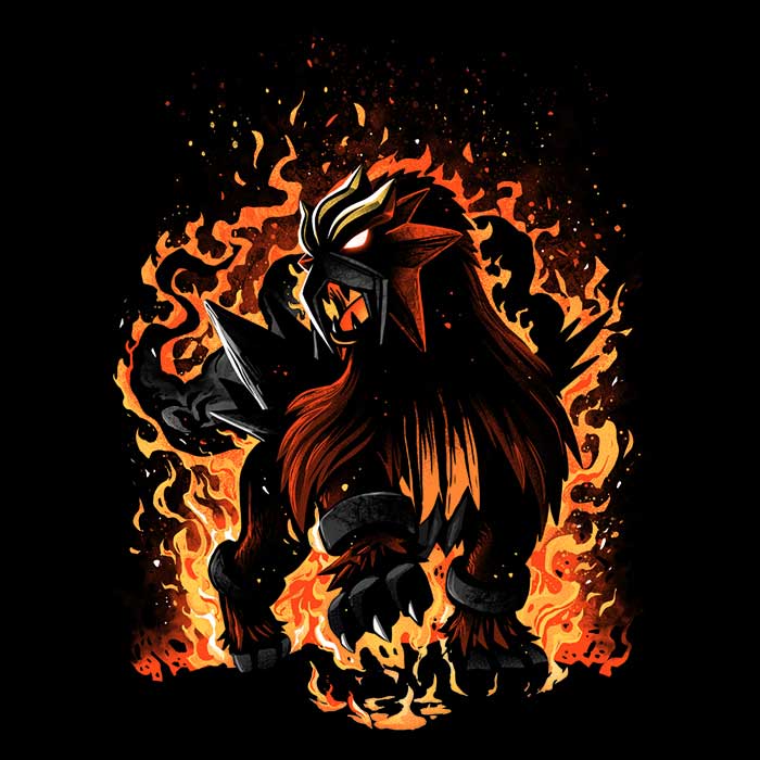 The Beast of Roaring Flames Women's V-Neck - Adult & Kids T-Shirts, Sweatshirts & Hoodies apparel design preview 2
