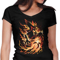 The Blaze Kick Women's V-Neck - Adult & Kids T-Shirts, Sweatshirts & Hoodies apparel design preview 1