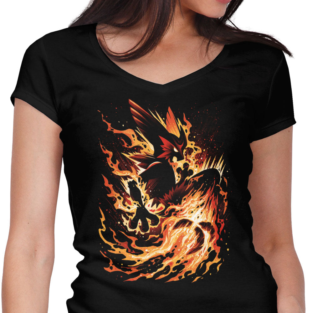 The Blaze Kick Women's V-Neck - Adult & Kids T-Shirts, Sweatshirts & Hoodies apparel design preview 1