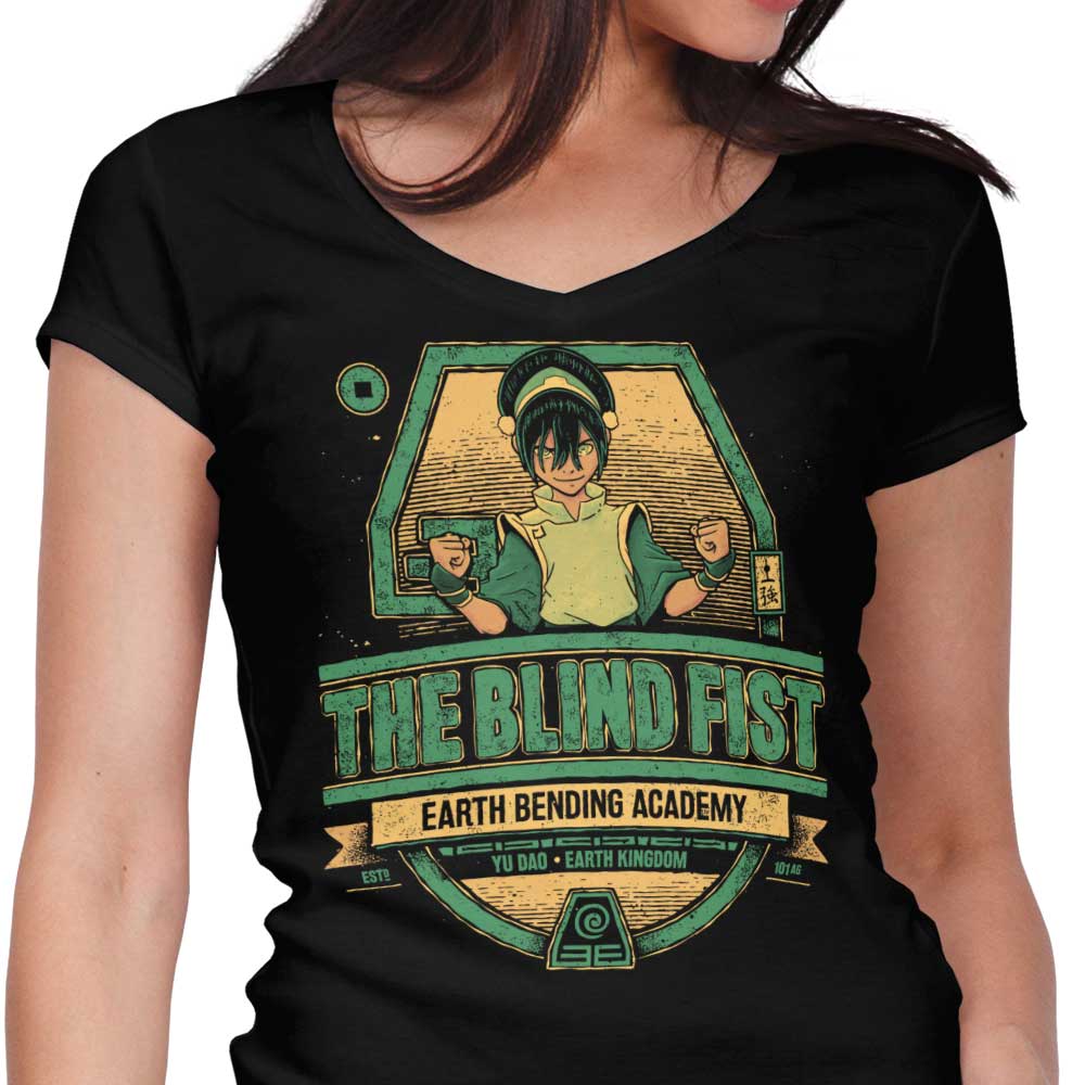 The Blind Fist Women's V-Neck - Adult & Kids T-Shirts, Sweatshirts & Hoodies apparel design preview 1
