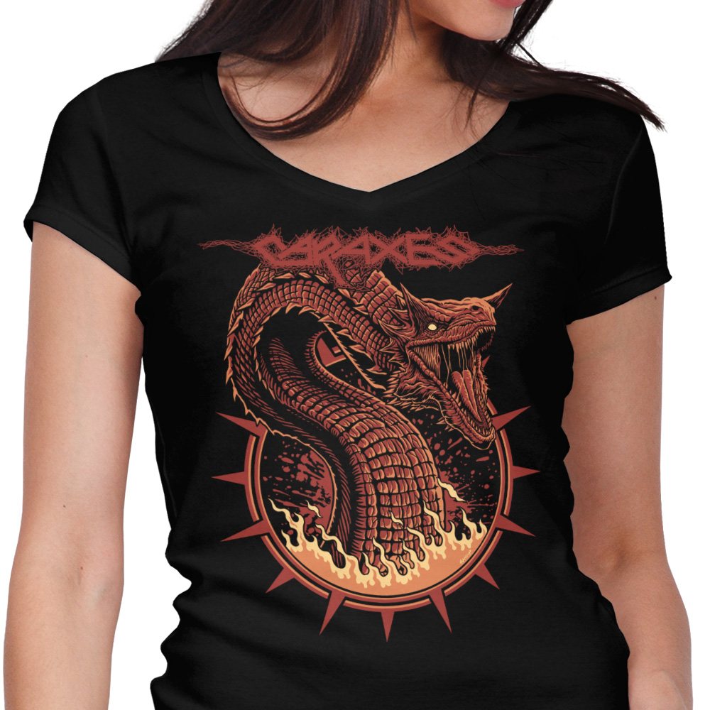 The Blood Wyrm Women's V-Neck - Adult & Kids T-Shirts, Sweatshirts & Hoodies apparel design preview 1