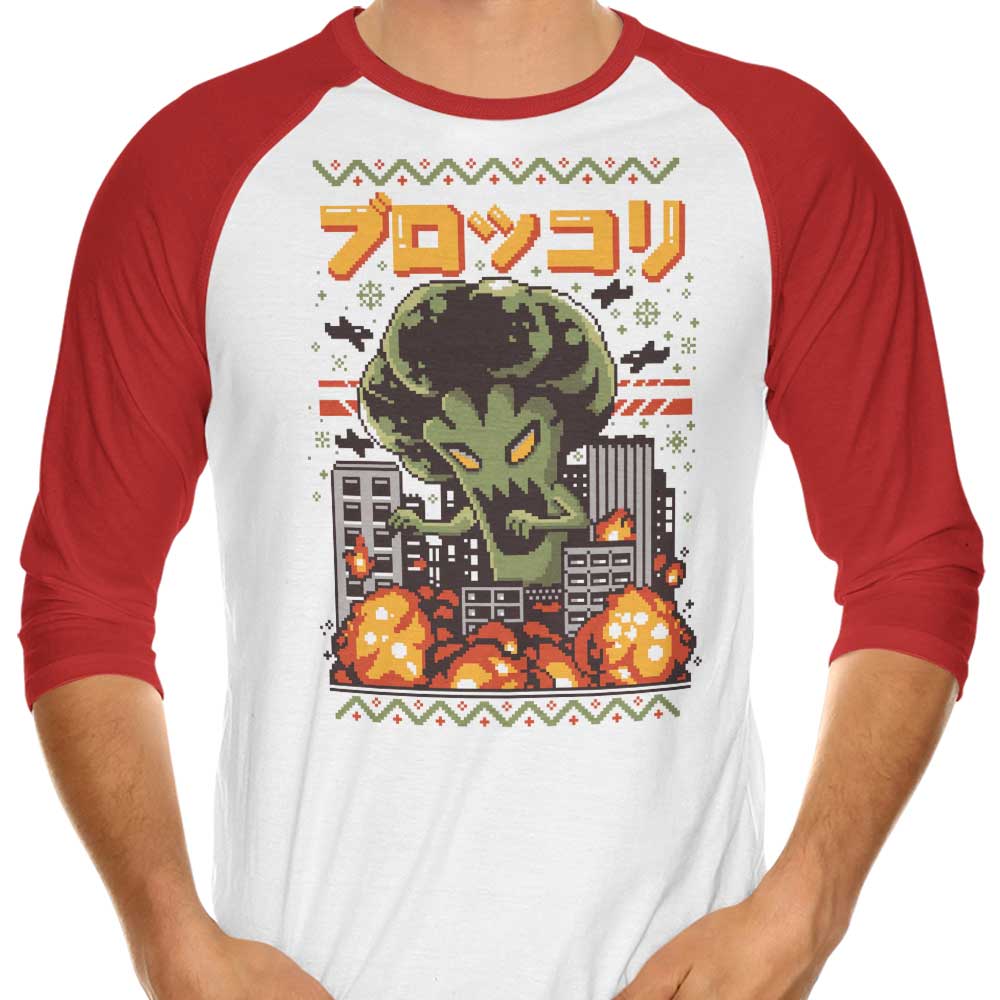 The Broccoli Christmas 3/4 Sleeve Raglan - Adult & Kids T-Shirts, Sweatshirts & Hoodies apparel design preview 1