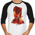 The Burning Spark 3/4 Sleeve Raglan - Adult & Kids T-Shirts, Sweatshirts & Hoodies apparel design preview 1