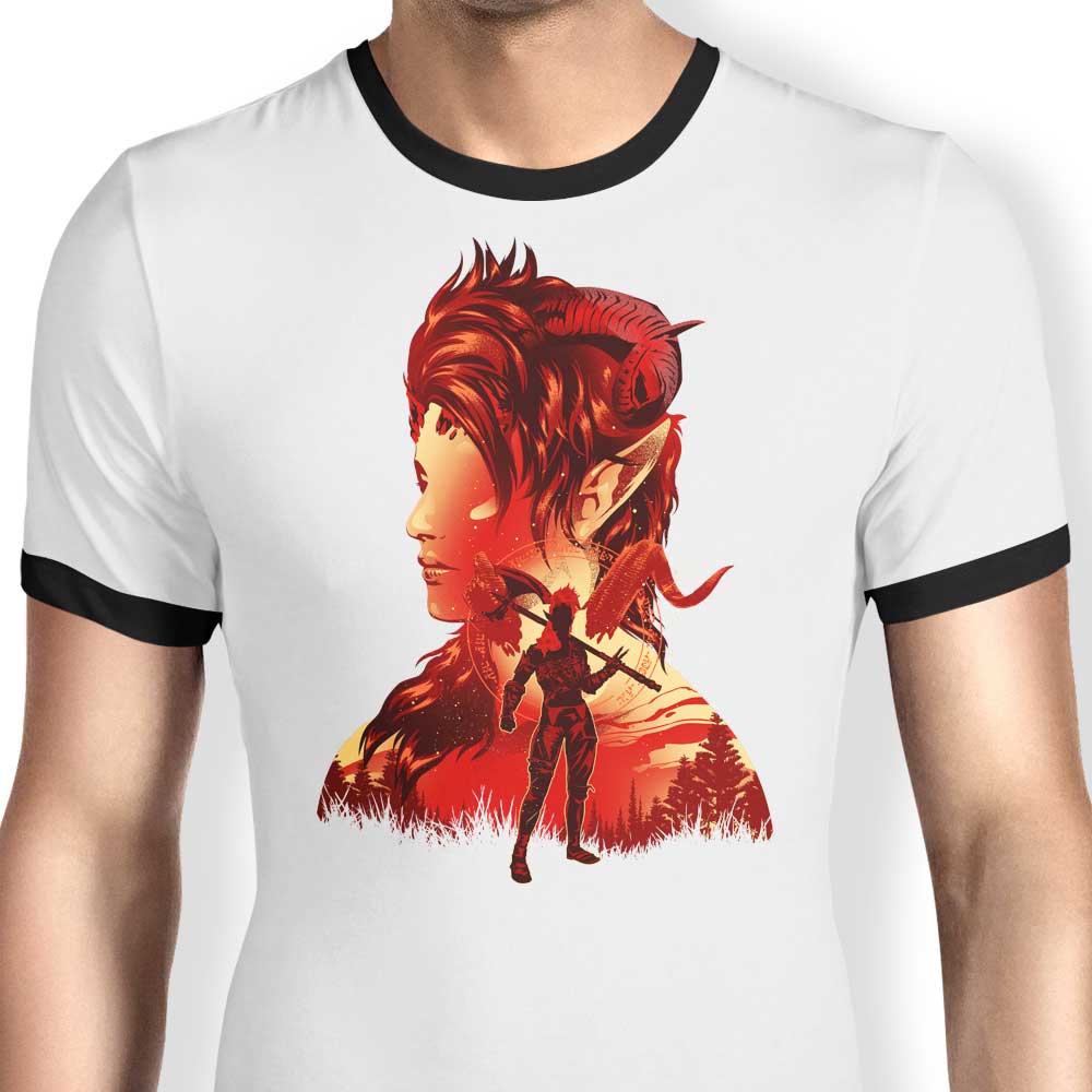 The Burning Spark Ringer - Adult & Kids T-Shirts, Sweatshirts & Hoodies apparel design preview 1