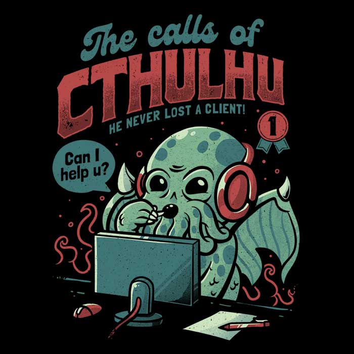 The Calls of Cthulhu Men's Apparel - Adult & Kids T-Shirts, Sweatshirts & Hoodies apparel design preview 2