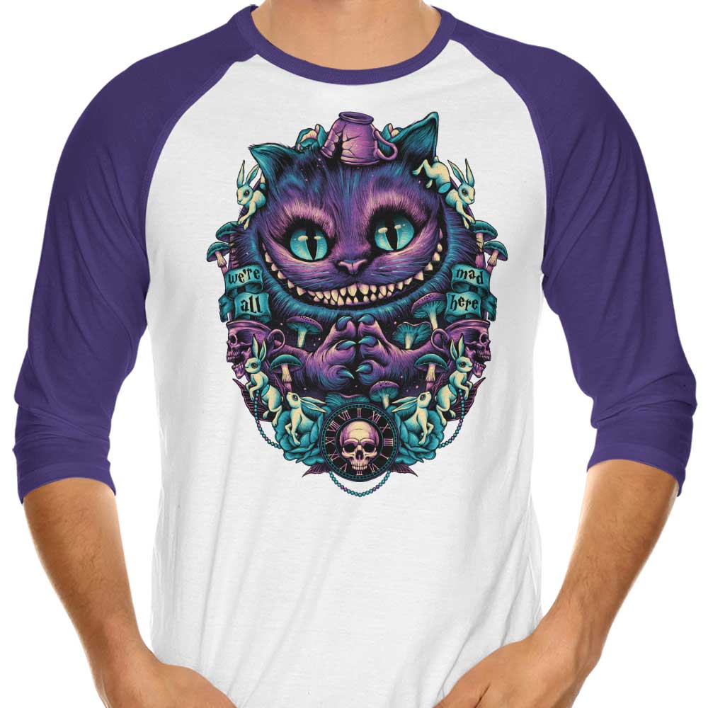 The Cat of Mischief 3/4 Sleeve Raglan - Adult & Kids T-Shirts, Sweatshirts & Hoodies apparel design preview 1