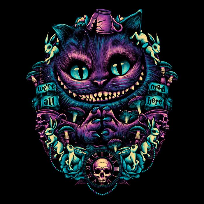 The Cat of Mischief 3/4 Sleeve Raglan - Adult & Kids T-Shirts, Sweatshirts & Hoodies apparel design preview 2