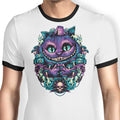 The Cat of Mischief Ringer - Adult & Kids T-Shirts, Sweatshirts & Hoodies apparel design preview 1