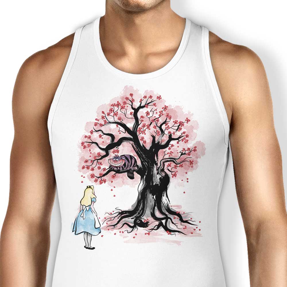 The Cheshire's Tree Sumi-e Tank Top - Adult & Kids T-Shirts, Sweatshirts & Hoodies apparel design preview 1