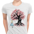 The Cheshire's Tree Sumi-e Women's Apparel - Adult & Kids T-Shirts, Sweatshirts & Hoodies apparel design preview 1