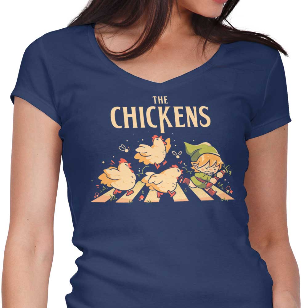 The Chickens Women's V-Neck - Adult & Kids T-Shirts, Sweatshirts & Hoodies apparel design preview 1