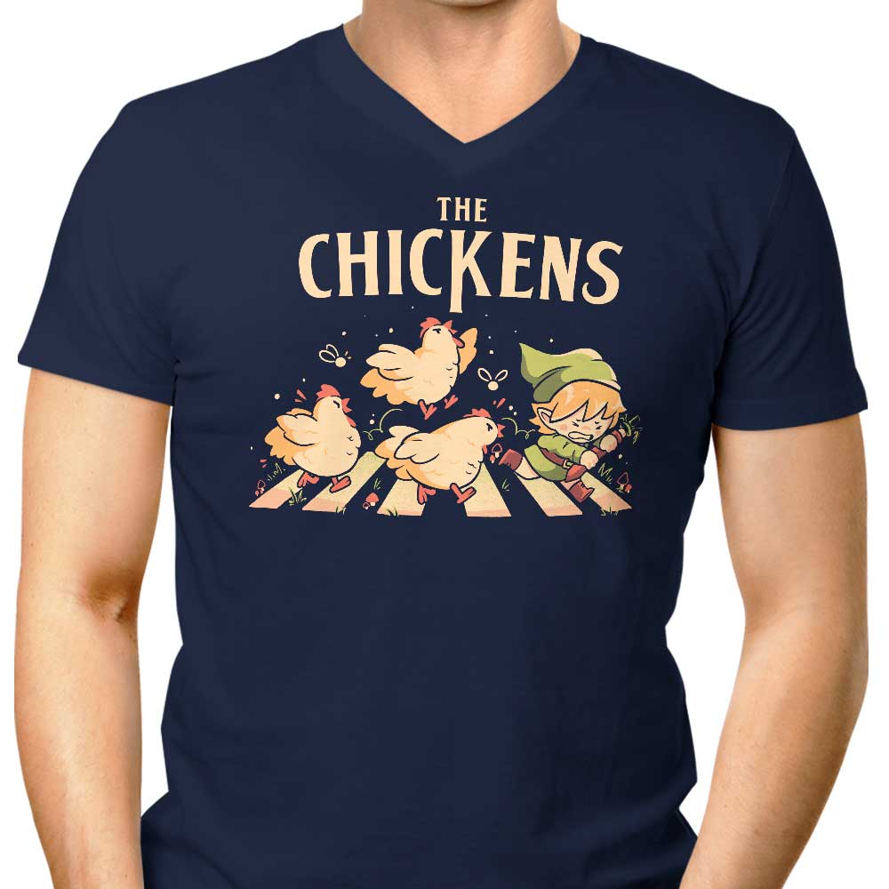 The Chickens Men's V-Neck - Adult & Kids T-Shirts, Sweatshirts & Hoodies apparel design preview 1