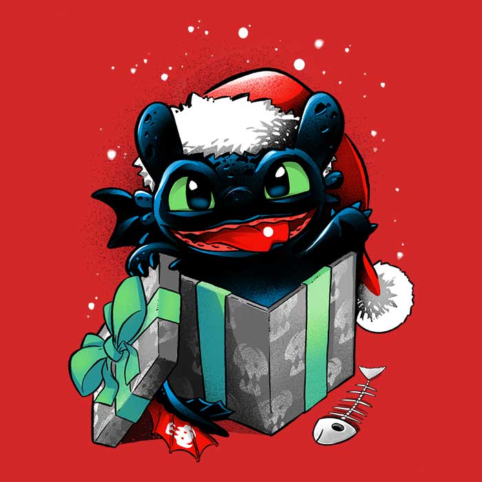 The Christmas Dragon Women's Apparel - Adult & Kids T-Shirts, Sweatshirts & Hoodies apparel design preview 2