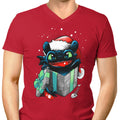 The Christmas Dragon Men's V-Neck - Adult & Kids T-Shirts, Sweatshirts & Hoodies apparel design preview 1