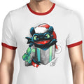 The Christmas Dragon Ringer - Adult & Kids T-Shirts, Sweatshirts & Hoodies apparel design preview 1