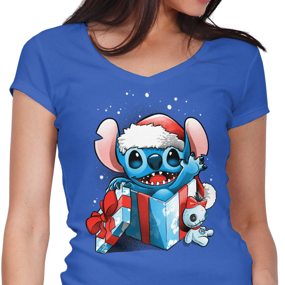 The Christmas Experiment Women's V-Neck - Adult & Kids T-Shirts, Sweatshirts & Hoodies apparel design preview 1