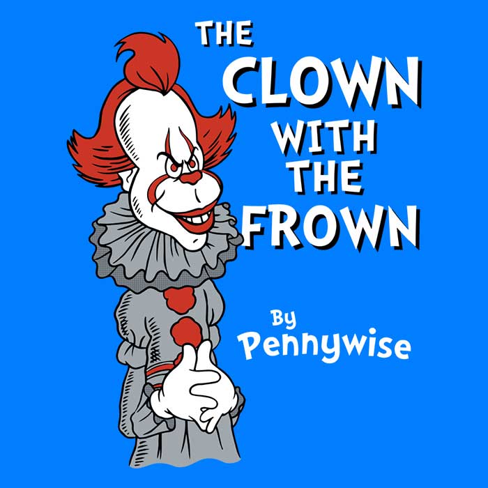 The Clown with Frown Coasters - Adult & Kids T-Shirts, Sweatshirts & Hoodies apparel design preview 1