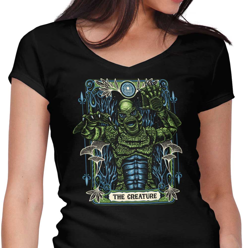 The Creature Women's V-Neck - Adult & Kids T-Shirts, Sweatshirts & Hoodies apparel design preview 1