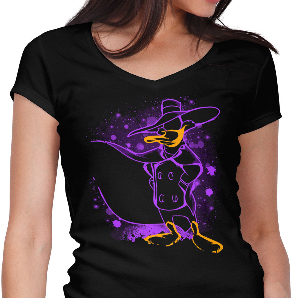 The Darkwing Women's V-Neck - Adult & Kids T-Shirts, Sweatshirts & Hoodies apparel design preview 1